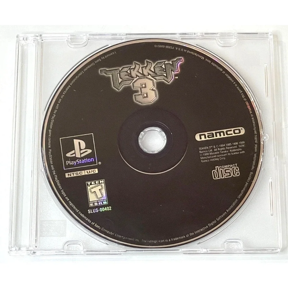 Tekken 3 Sony PlayStation 1 PS1 Namco Fighting Game Disc Only SLUS-00402 NTSC